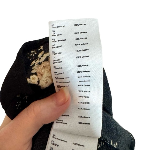 Maje Rasmus Floral Print Skater Long Sleeve Mini Dress Sz:34/US XS - Picture 11 of 15